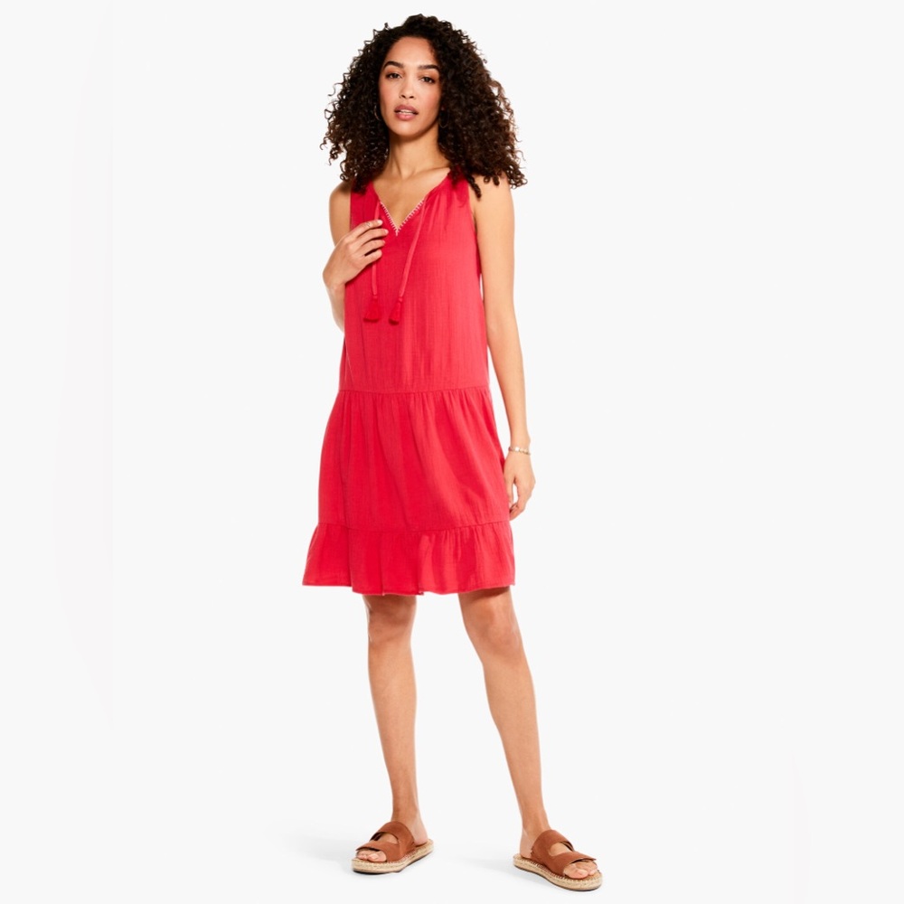 NICE+ZOE Double Gauze Tiered Dress